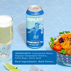 Hoplark open can with bubbles showing refreshing carbonation benefit