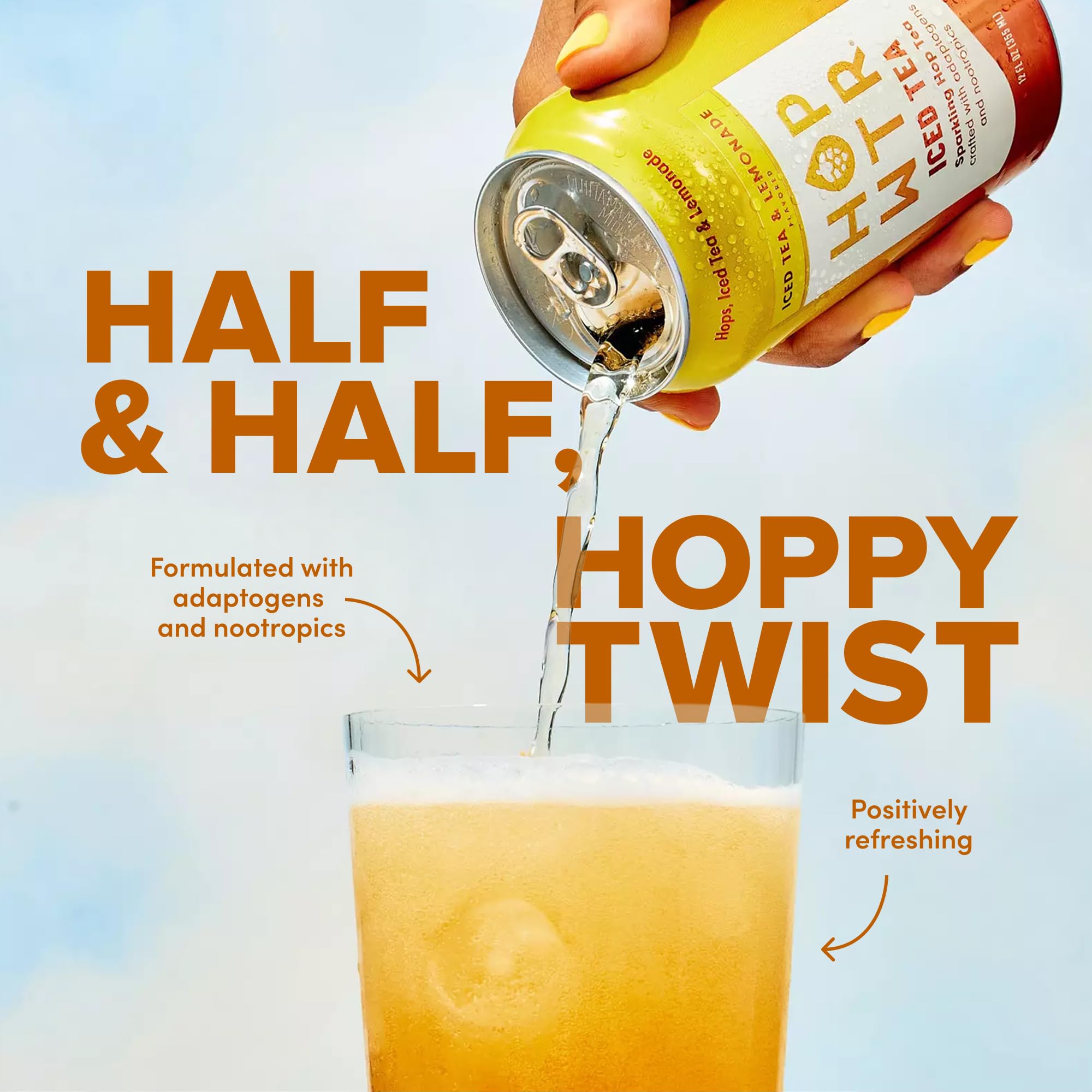 Rows of HOPWTR cans chilling in an ice-filled cooler to show party-ready serving