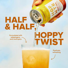 Rows of HOPWTR cans chilling in an ice-filled cooler to show party-ready serving