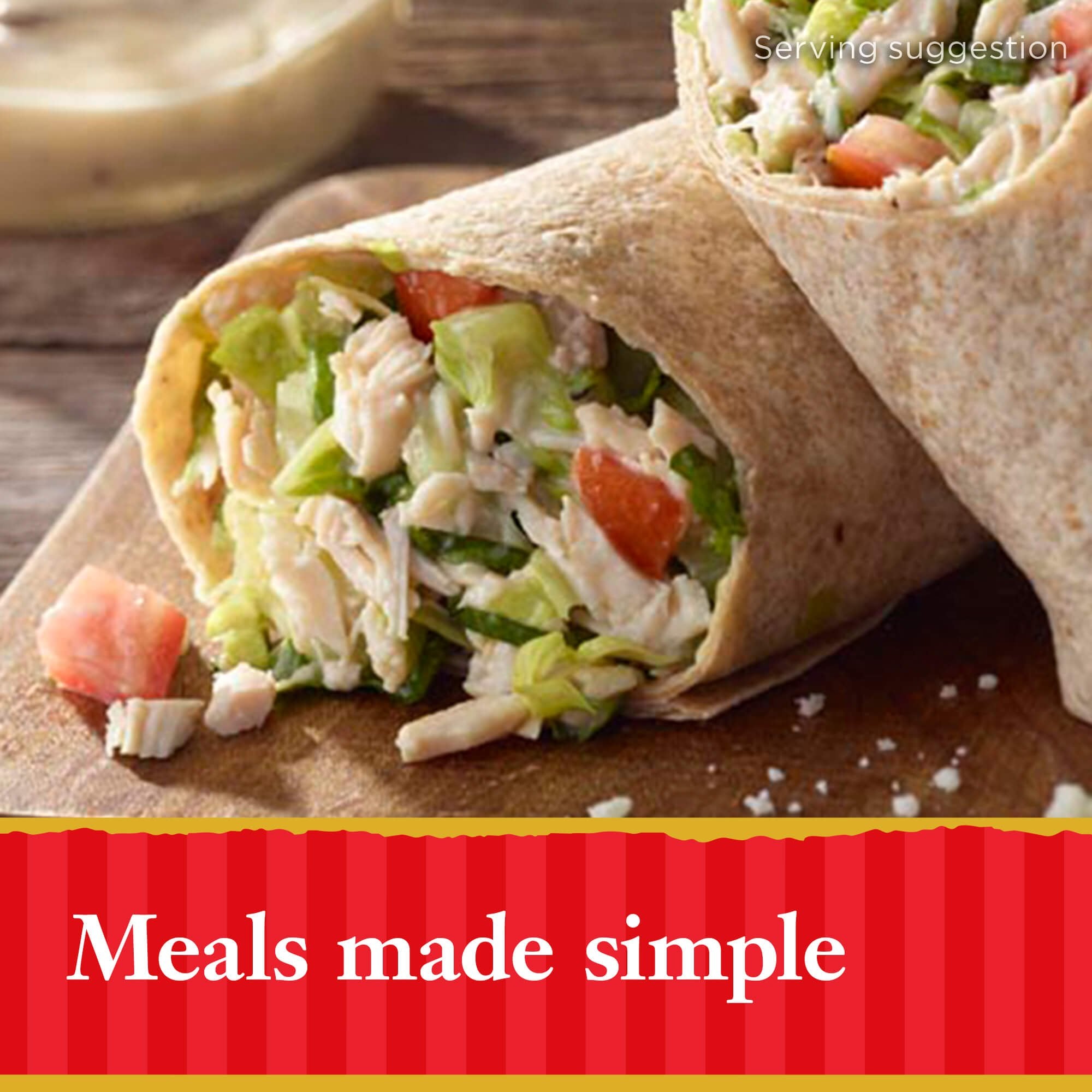 Hormel chicken dip on a plate showing creamy texture and party-ready use