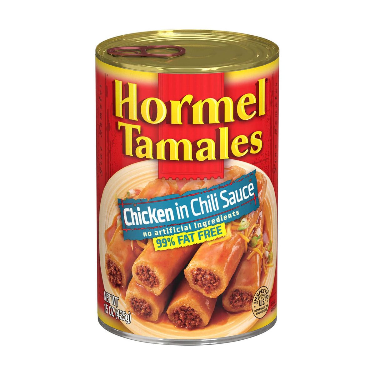 Hormel front can view showing label and ready-to-heat convenience