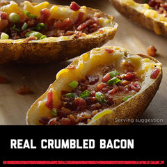 hormel close-up of crumbled bacon texture highlights pepper and crunch