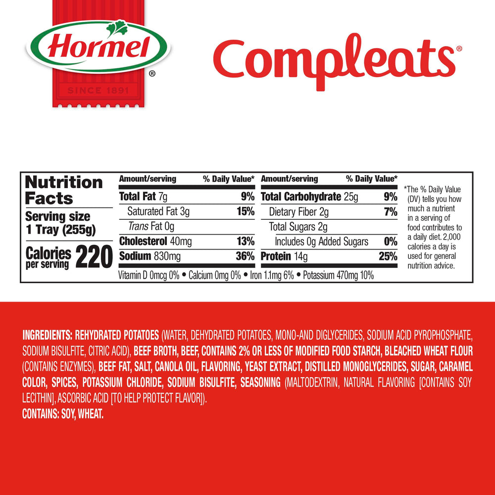 HORMEL COMPLEATS plated portion highlighting a ready-to-eat satisfying meal