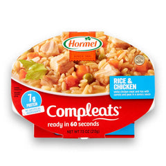 HORMEL COMPLEATS front packaging showing meal and branding for quick selection