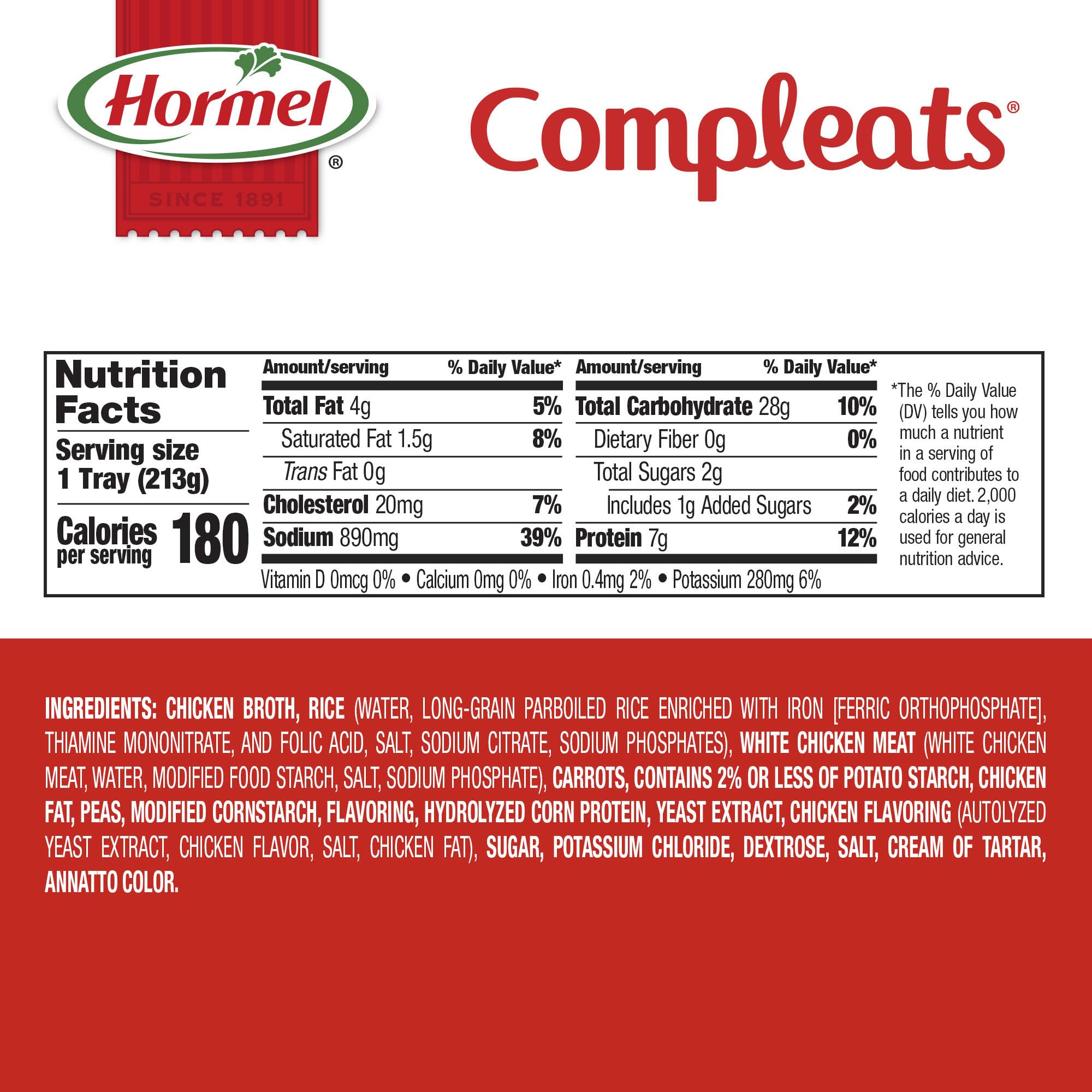 HORMEL COMPLEATS plated meal suggesting homestyle comfort and easy serving