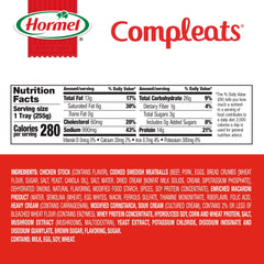 HORMEL COMPLEATS meatball texture close-up highlighting hearty bite