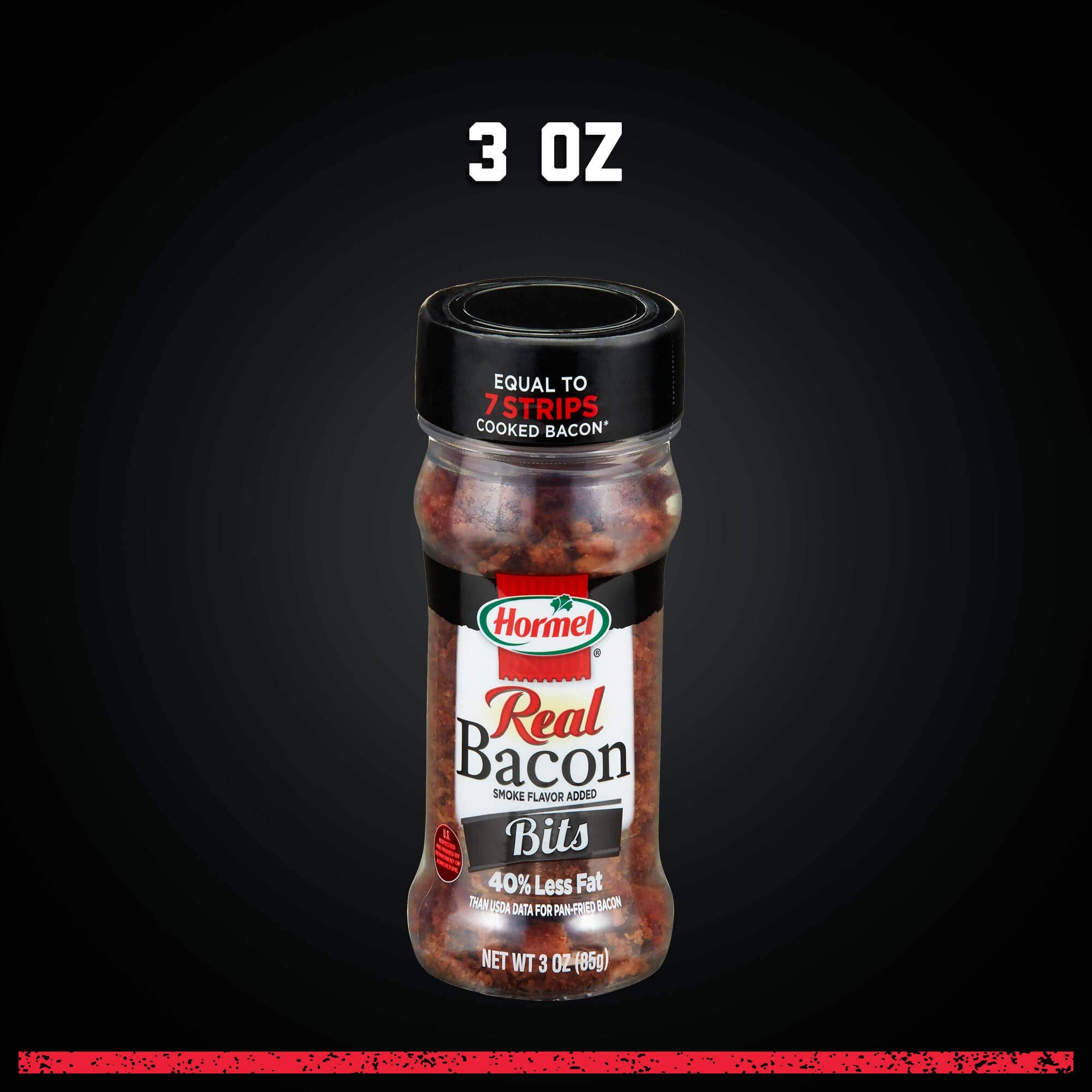 HORMEL label and nutrition panel highlighting real bacon ingredients