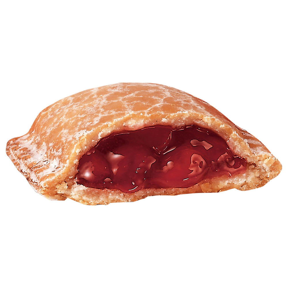 Three Hostess cherry fruit pies stacked to show size and portion control