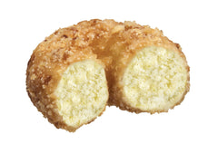Hostess Donettes Crunch close-up of coconut crunch coating and texture