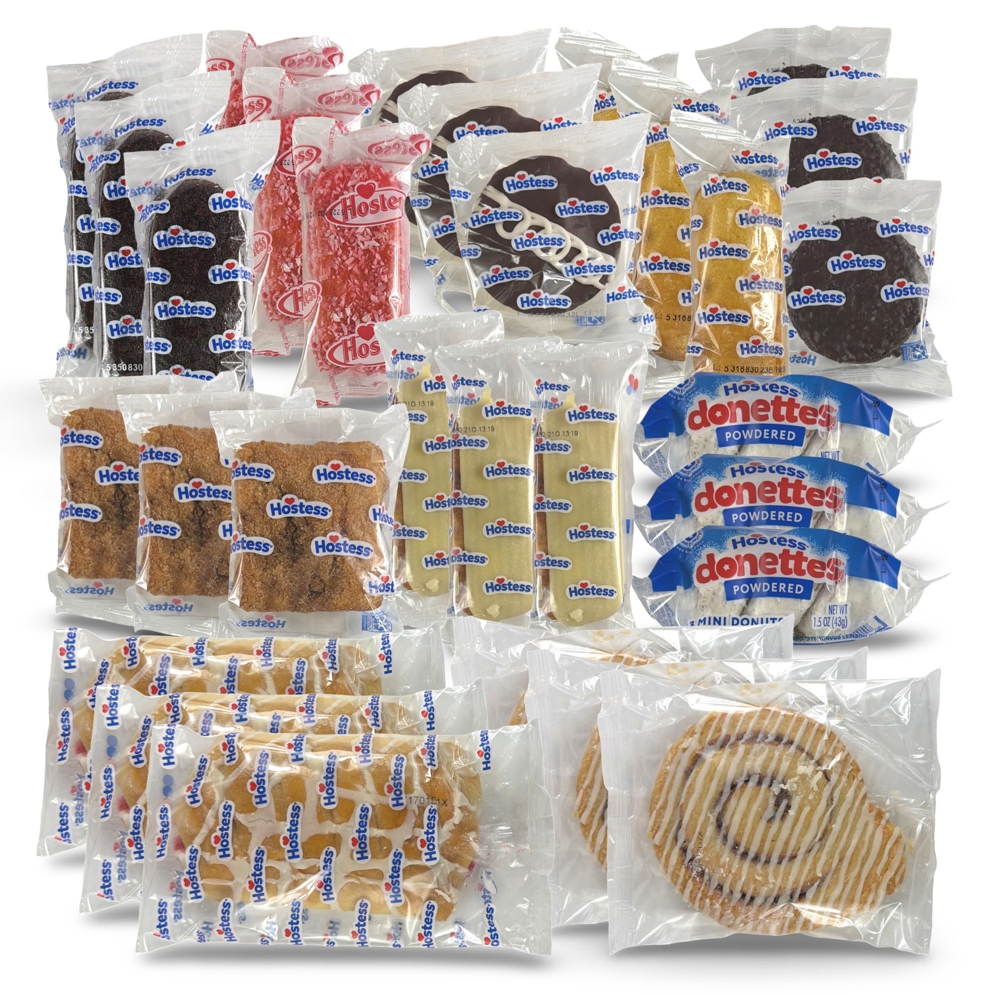 Hostess front box shot showing 30-count variety pack and brand visibility for gifting