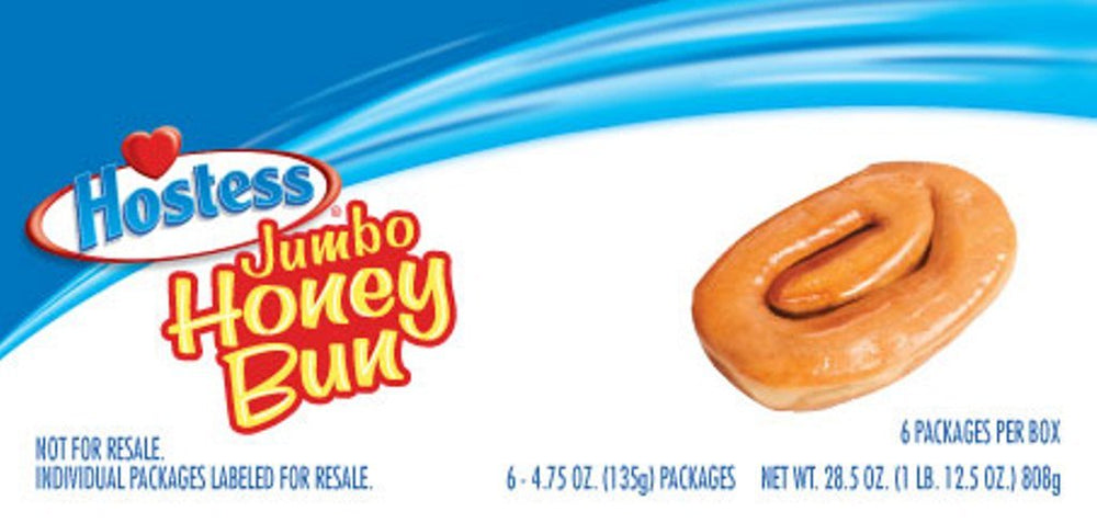 Hostess honey bun served on plate with coffee illustrating quick breakfast pairing