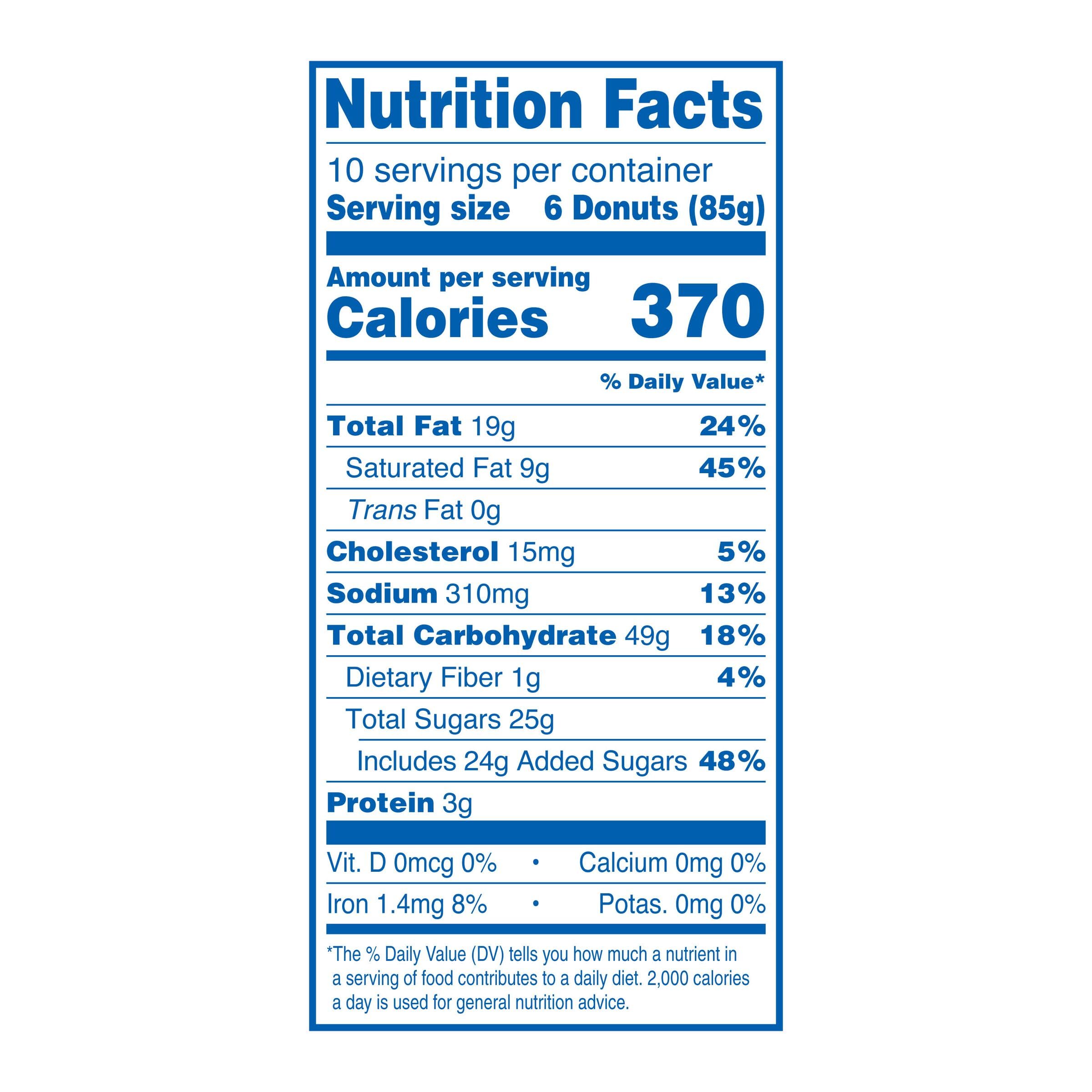 Hostess nutrition label and ingredient panel detail, clear product information