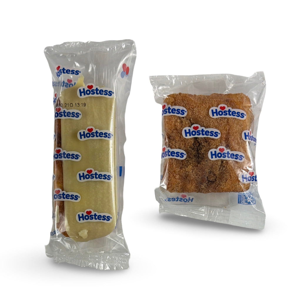 Hostess single item beside a hand to show scale and portion-sized snacking