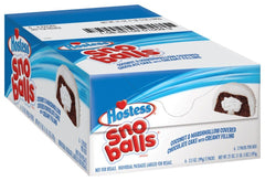 Hostess Snoballs front packaging showing six individually wrapped cakes for easy storage
