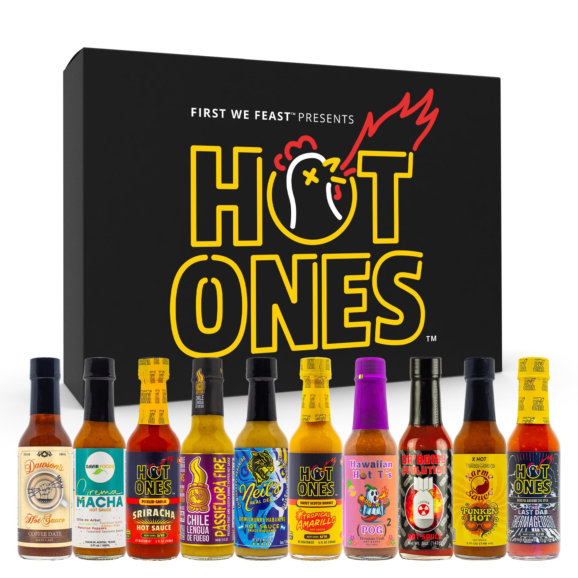 HOT ONES front packaging displaying the Season 28 ten-bottle set for gifting