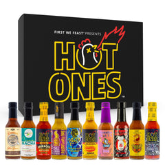 HOT ONES front packaging displaying the Season 28 ten-bottle set for gifting