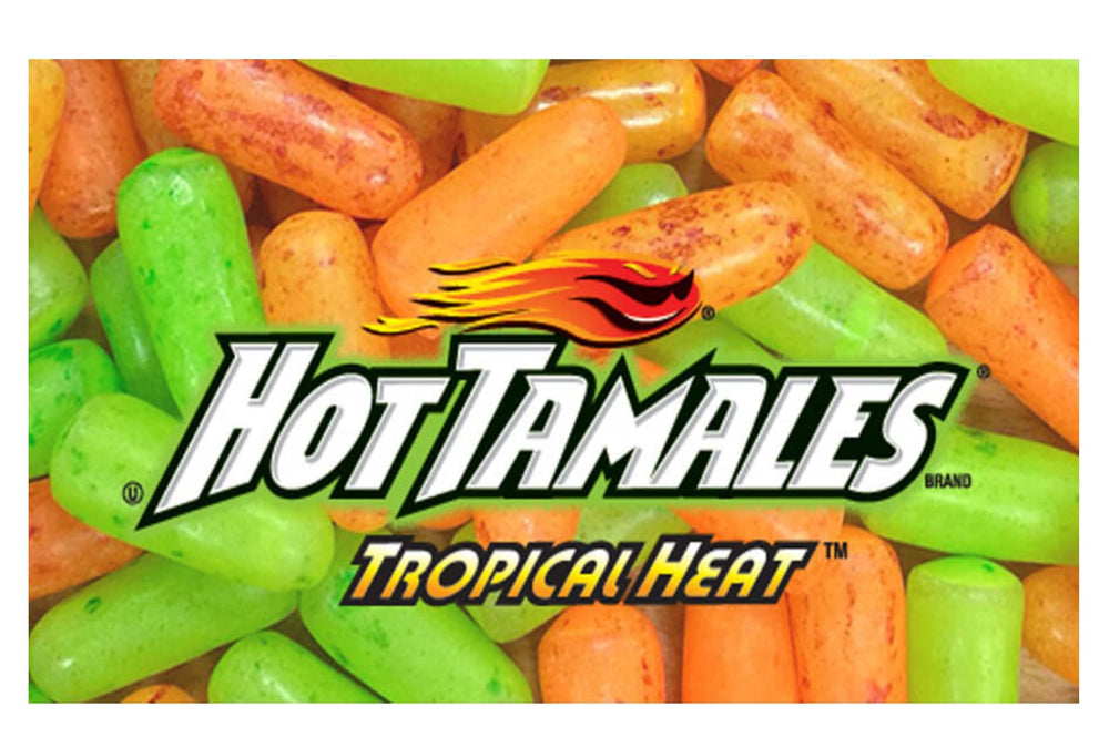 HOT TAMALES close-up of chewy texture highlighting bold fruit and spice taste