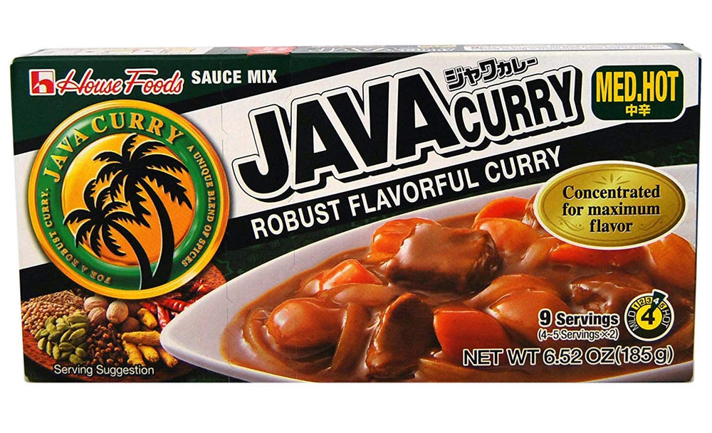 House Foods Java Curry blocks close-up highlighting texture and easy melting benefit