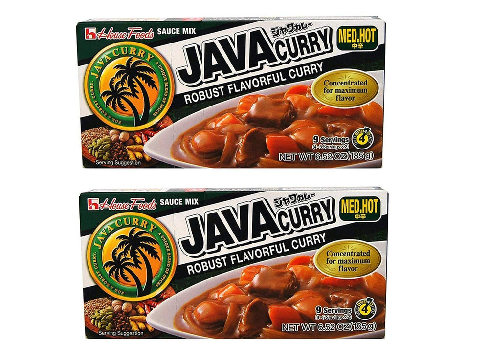 House Foods Java Curry front packaging showing product details and medium hot benefit