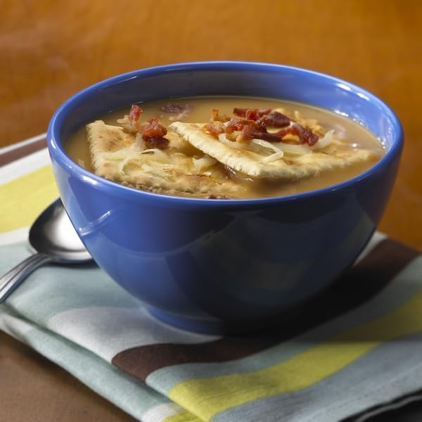 House Recipe crackers beside soup bowl, enhances meal pairing benefit