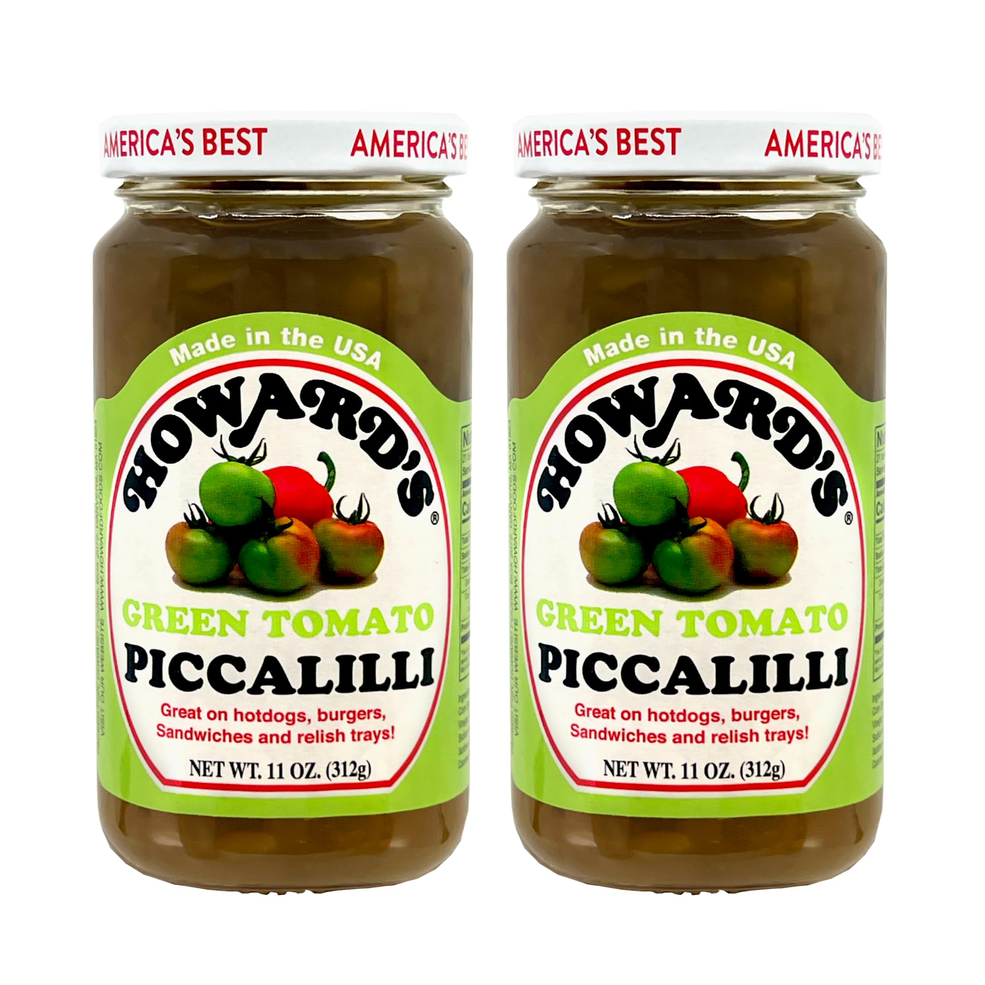 Howard's jar front label showing product and serving suggestion enhancing presentation