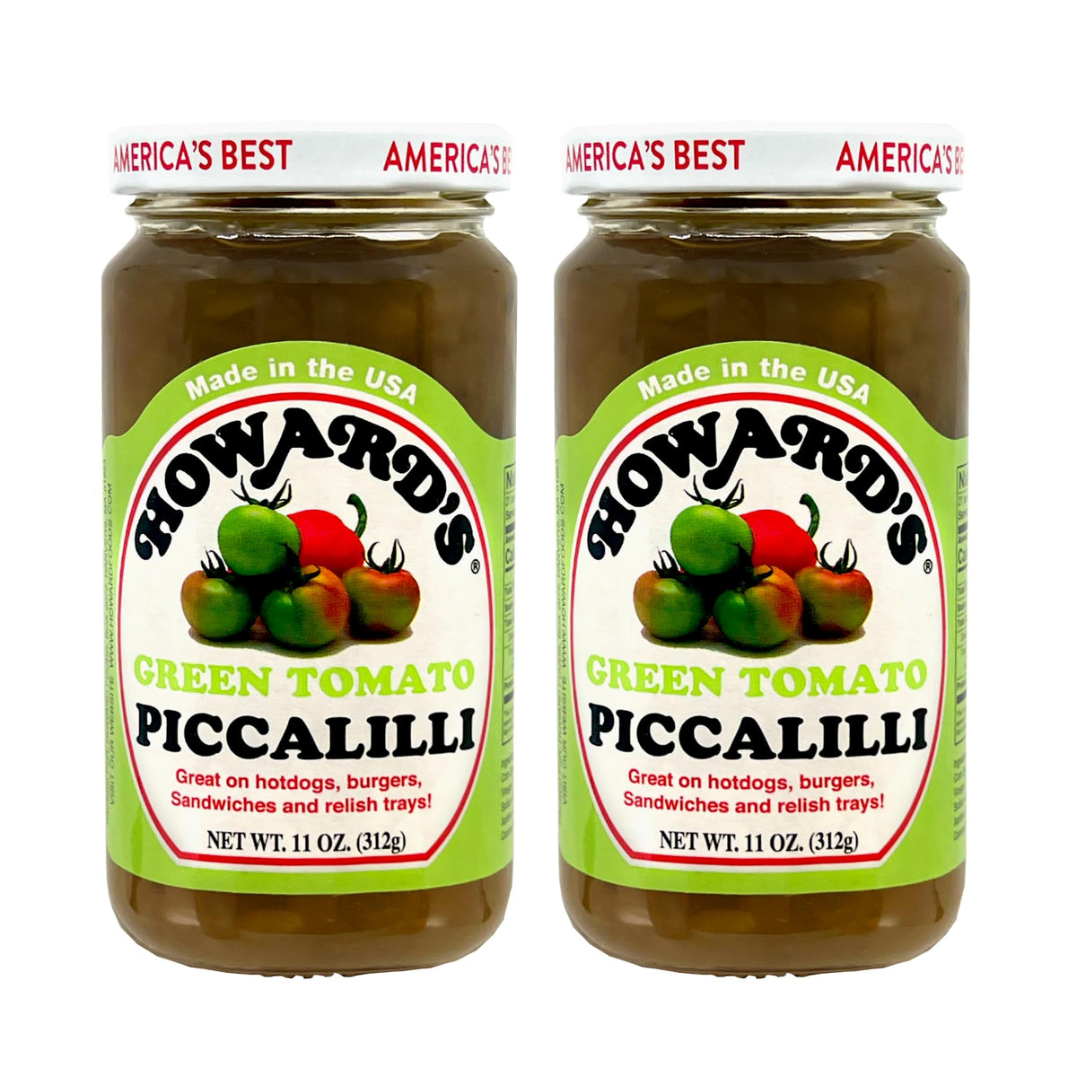 Howard's jar front label showing product and serving suggestion enhancing presentation