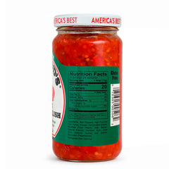 Howard's relish jar beside measuring objects showing 11 oz size and pantry-ready benefit