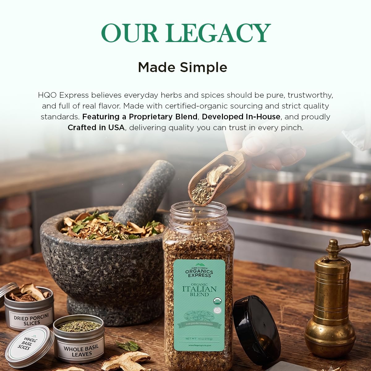 HQOExpress used for bread dipping with olive oil in a lifestyle setting to elevate appetizers