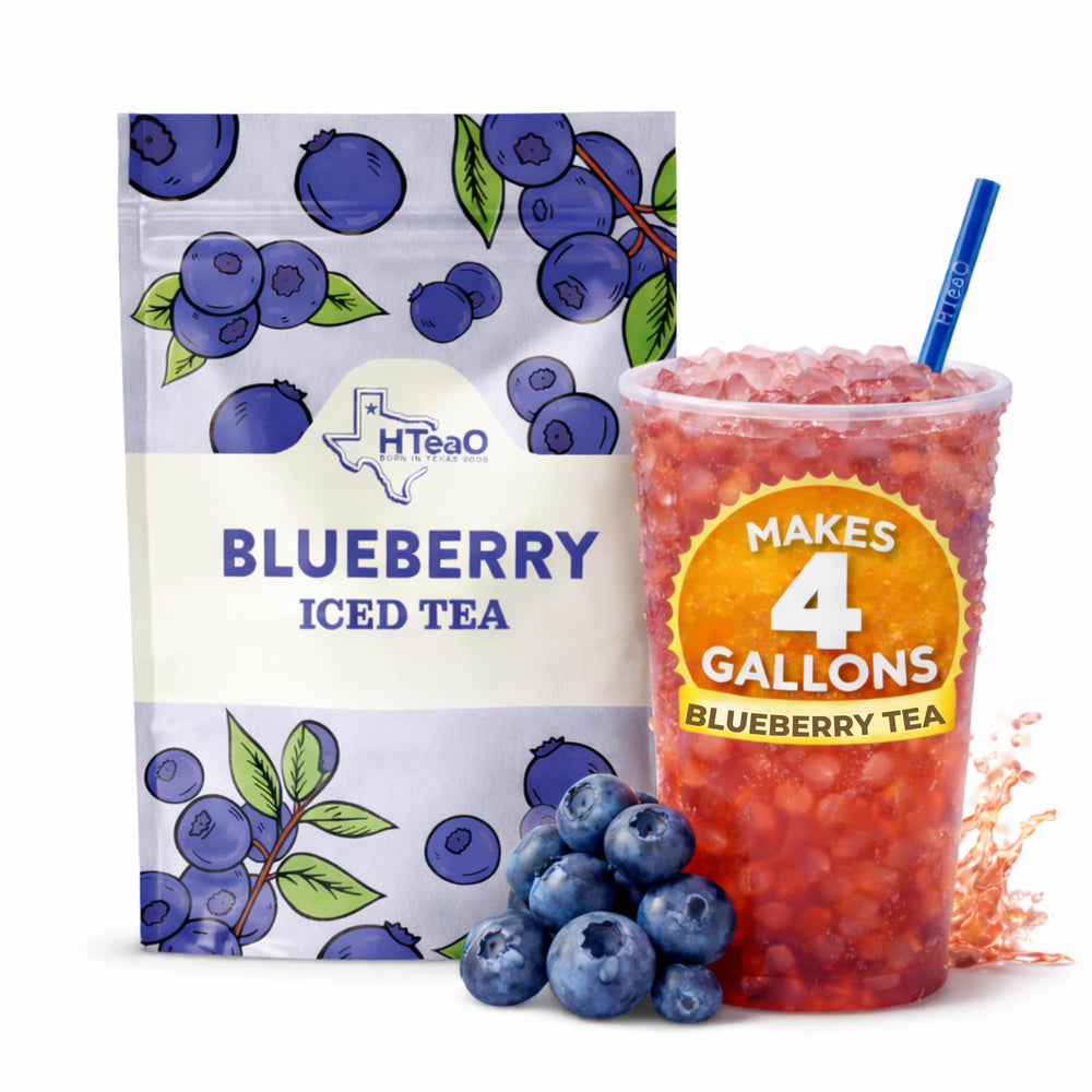 HTeaO front packaging showing blueberry green tea for easy identification and convenience