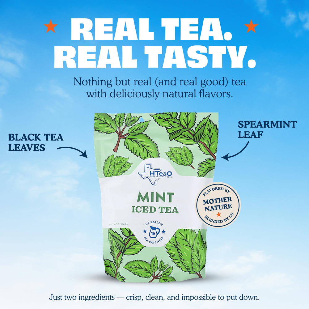 HTeaO spearmint leaf detail emphasizing fresh aroma and bright taste