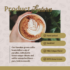 Hualalai Estate grounds in French press during brewing, illustrating full-bodied extraction