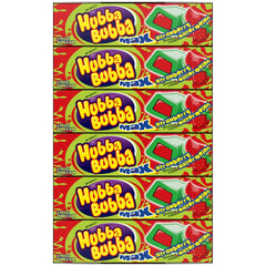 Hubba Bubba gum stretched to show soft texture for big bubbles