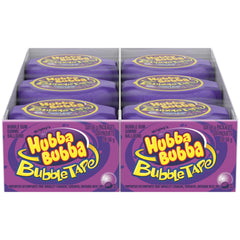 Hubba Bubba front packaging showing 12-roll grape box and brand appeal