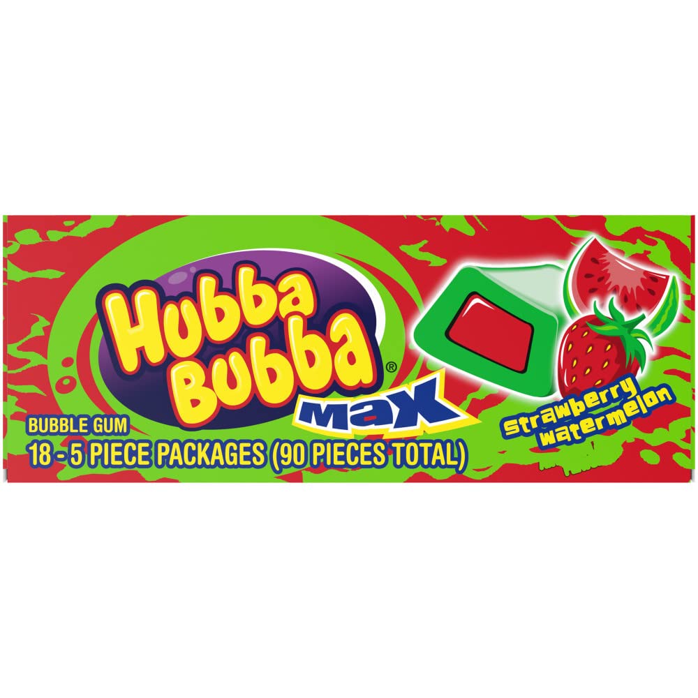 Hubba Bubba individual 5-piece pouch open for quick distribution