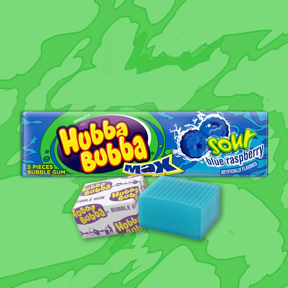 Hubba Bubba individually wrapped pieces displayed open and sealed for freshness on the go