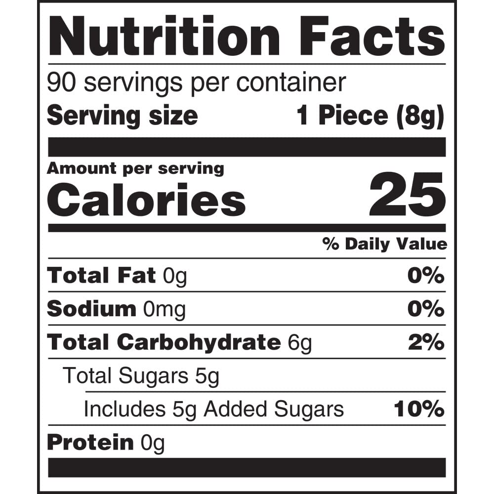Hubba Bubba in hand to show pouch size and portion scale