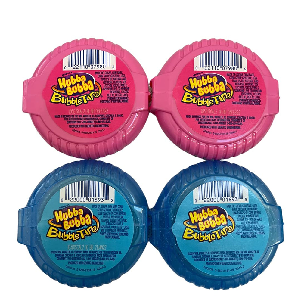 Hubba Bubba close-up of bubble tape texture highlighting easy-tear tape dispensing