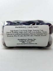 Huckleberry Haven candy close-up showing texture and vibrant huckleberry flavor