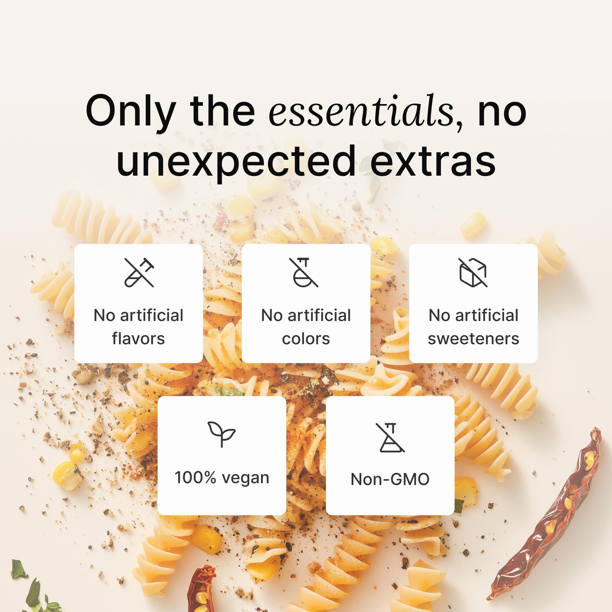 Huel Cajun Pasta served in a bowl with spoon showing satisfying portion