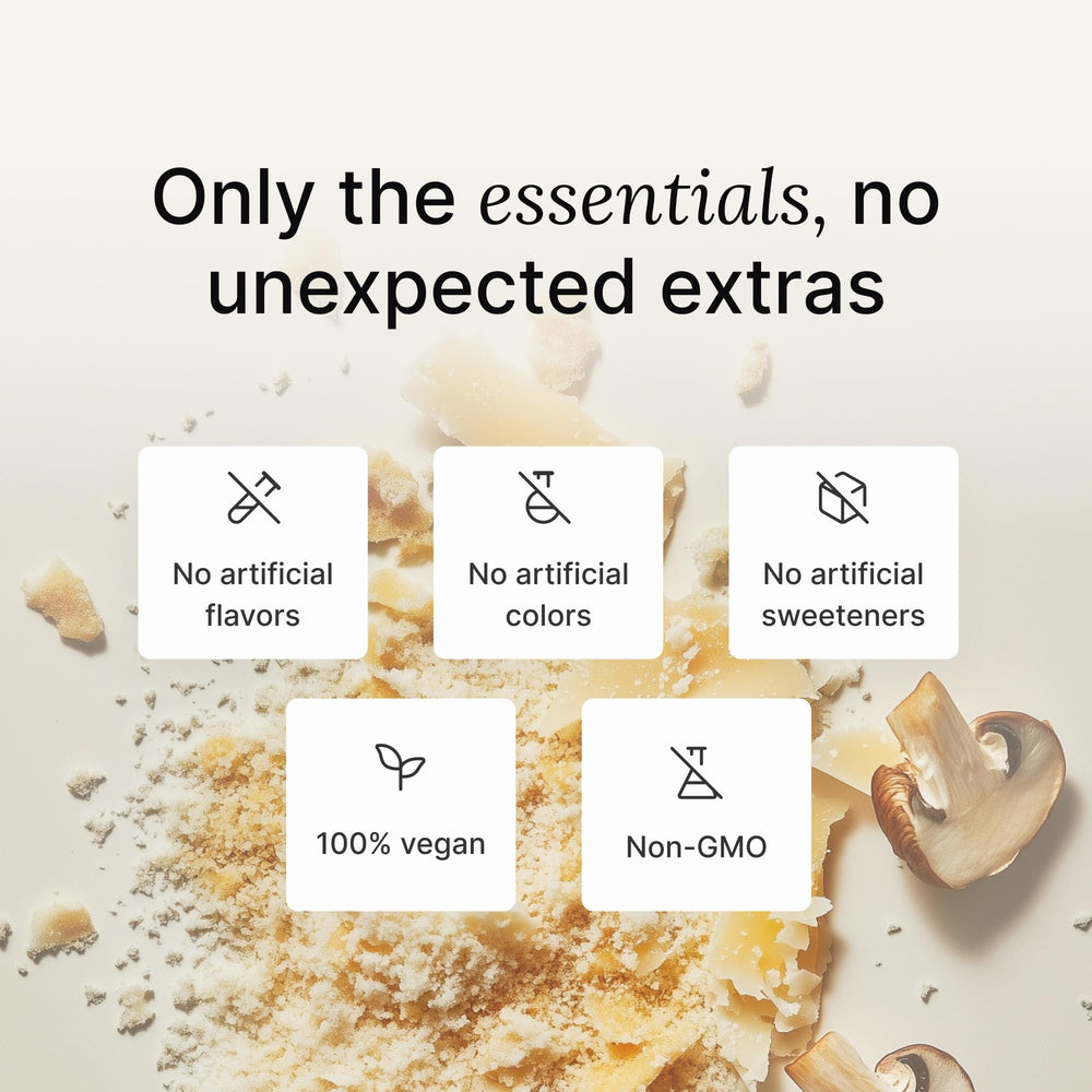 Huel pouch held in hand to show compact size and portable convenience