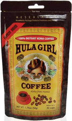 Hula Girl front packaging showing pouch and Kona branding for easy recognition