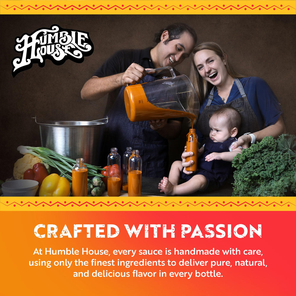 Humble House sauces alongside chicken wings for dipping versatility