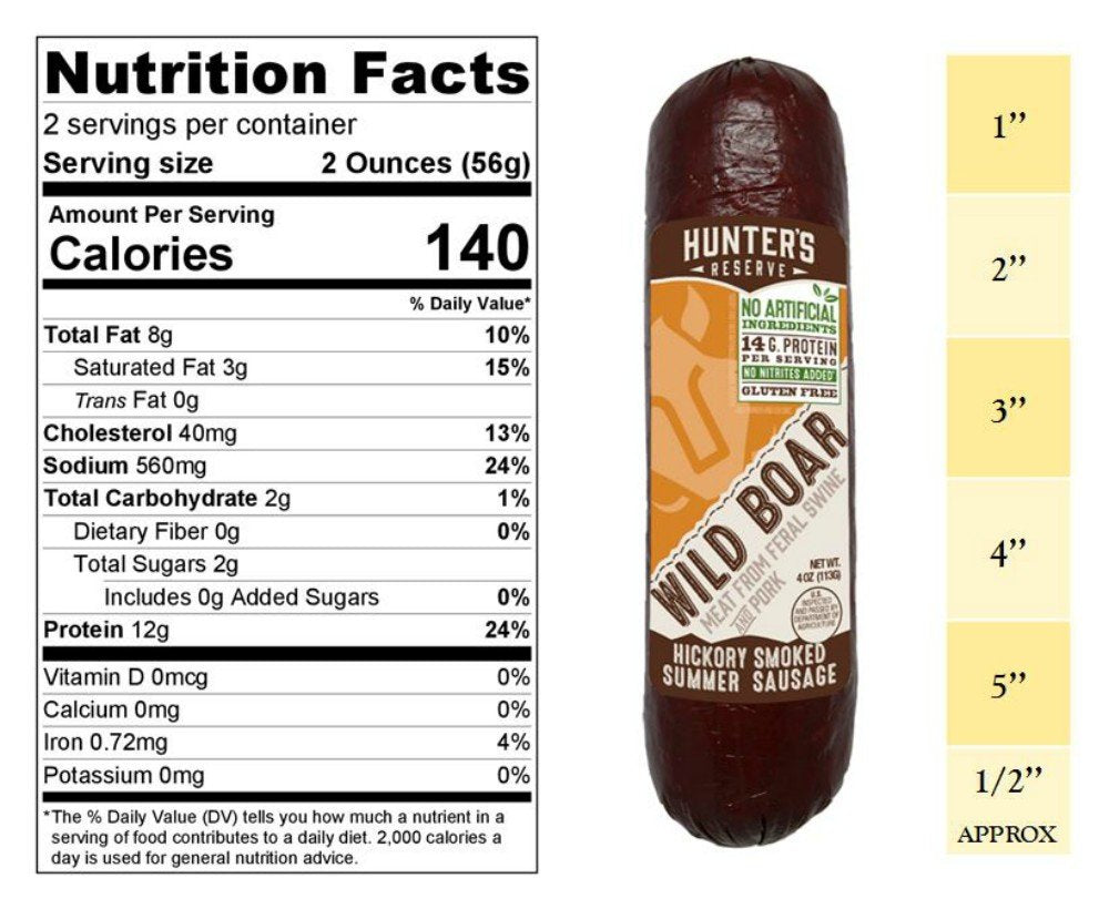 Hunters Reserve ingredient label close-up showing quality cuts and clean formulation