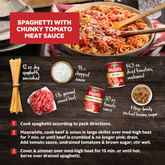 Hunt's pouring sauce into a pot illustrating easy use and fast meal preparation benefit