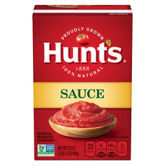 Hunt's front carton packaging showing branding and size, helps identify product