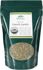 Hunza Natural Foods front pouch showing 2 lb bag and branding benefits