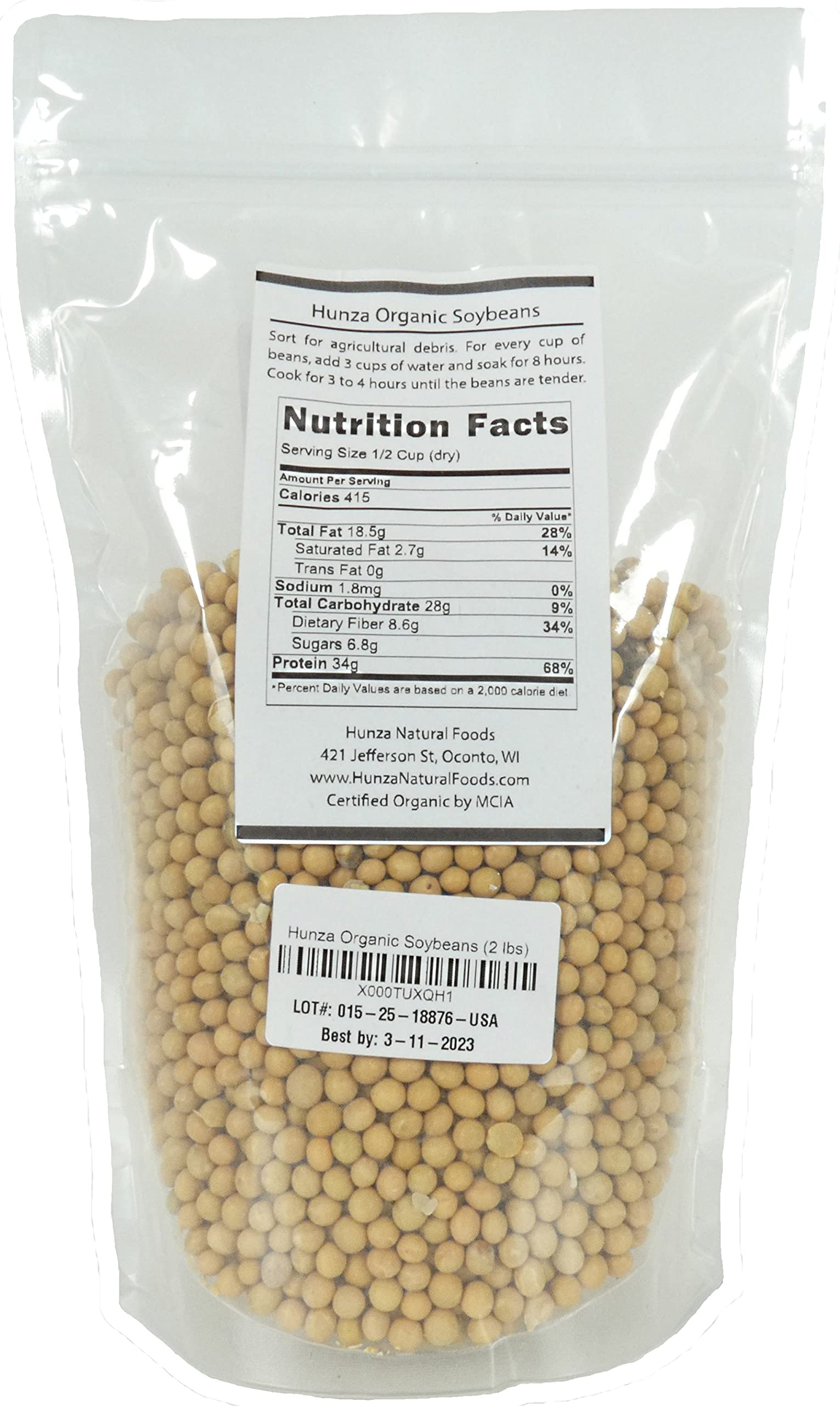 Hunza Natural Foods close-up soybean texture illustrating consistent size and quality