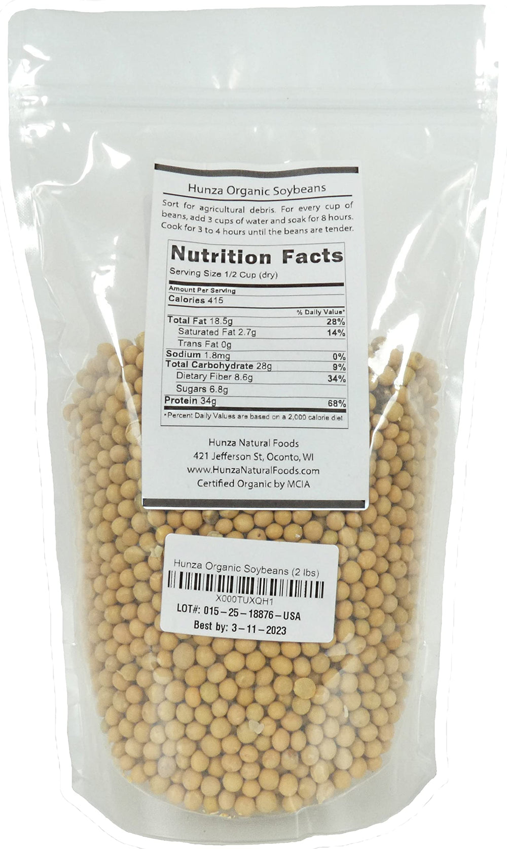 Hunza Natural Foods close-up soybean texture illustrating consistent size and quality