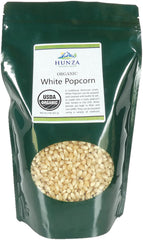Hunza front pouch showing organic label and resealable green packaging for freshness