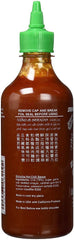 Huy Fong bottle in kitchen next to ramen bowl, demonstrates brand enhancing flavor and ease of use